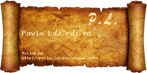 Pavle Lóránt névjegykártya